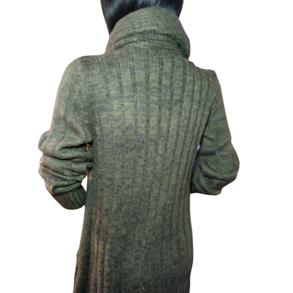 Derek Heart Womens Long Draped Sweater Blue & Green Size Medium - Picture 7 of 16